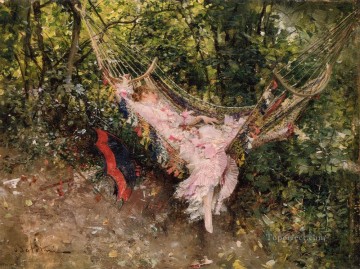 ハンモックのジャンル ジョバンニ・ボルディーニ Oil Paintings